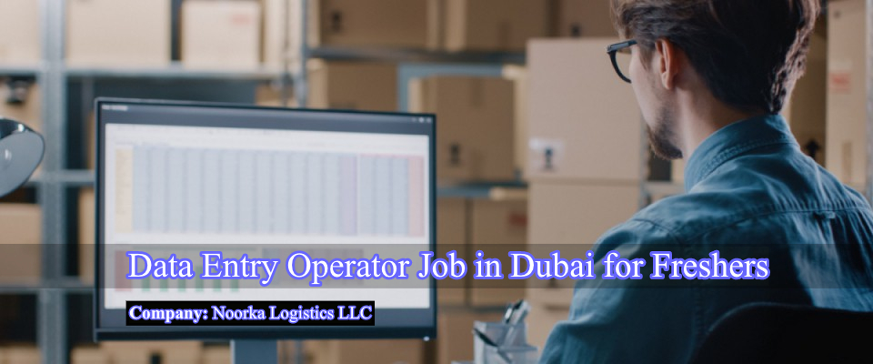 Data Entry Operator Job in Dubai for Freshers